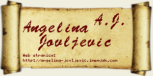 Angelina Jovljević vizit kartica